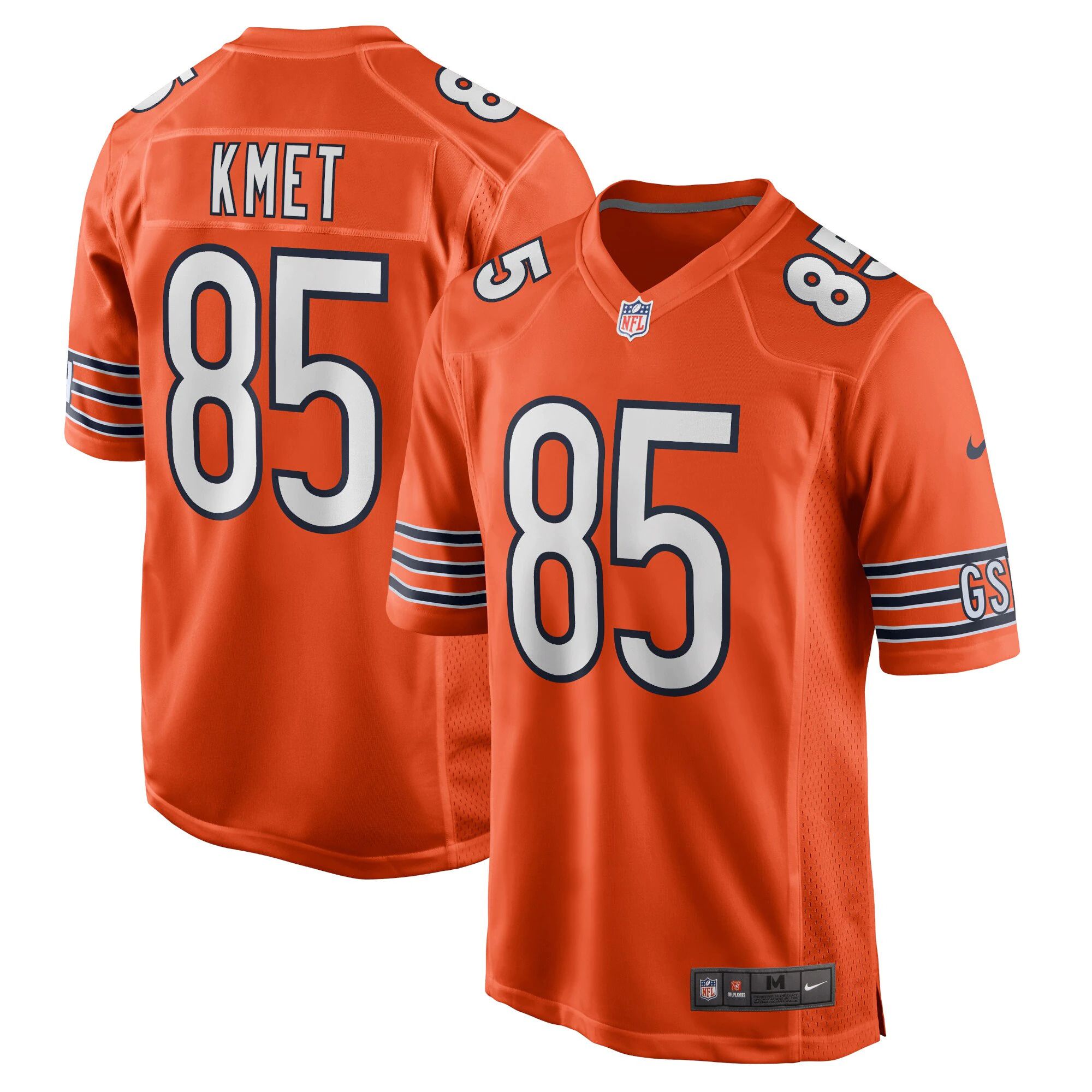 Men Chicago Bears #85 Cole Kmet Nike Orange Player Game NFL Jersey->chicago bears->NFL Jersey